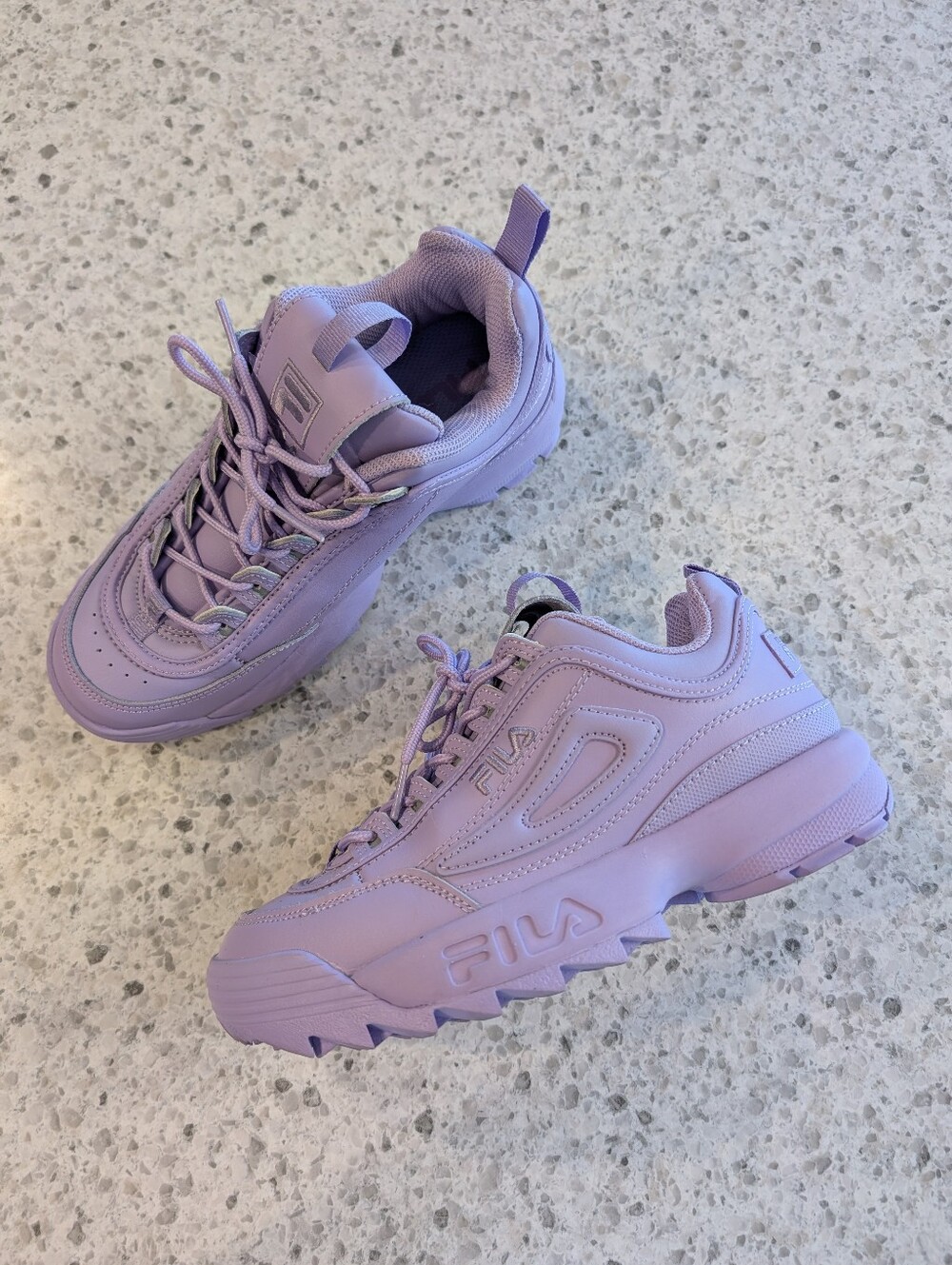 Fila Disruptor 2 Lilac Platform Runners Size 6.5 Purple Sneakers Retro Dad Shoes
